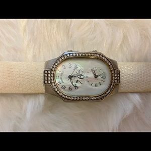Phillip Stein Diamond / mother of pearl face watch